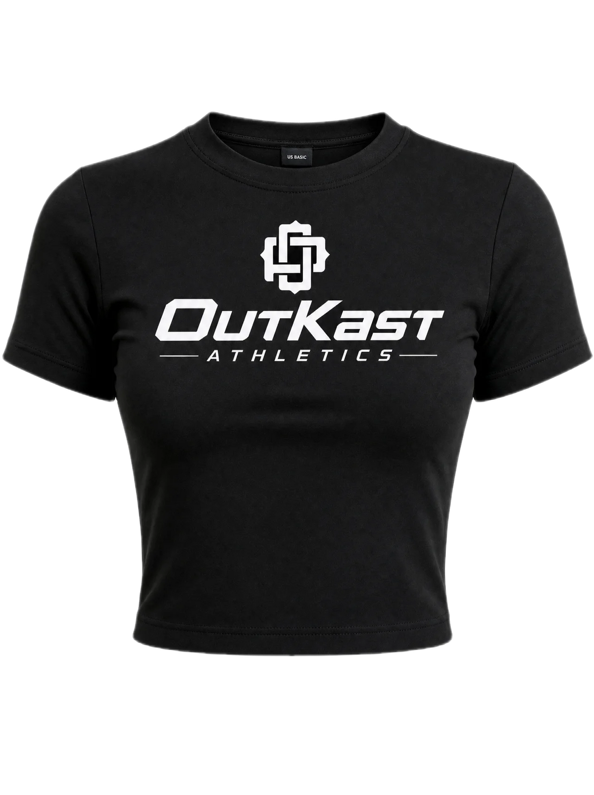 OutKast Athletics Women’s Black Performance Crop Tee