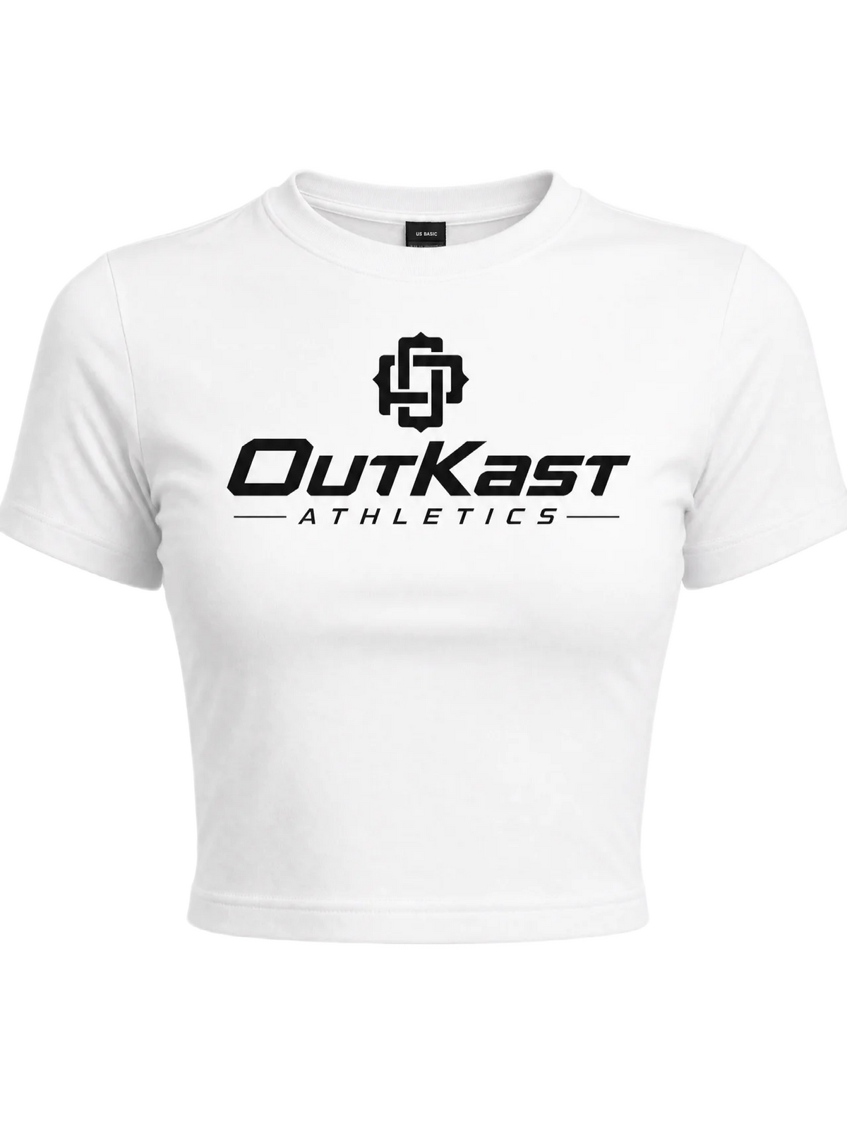 OutKast Athletics Women’s White Performance Crop Tee